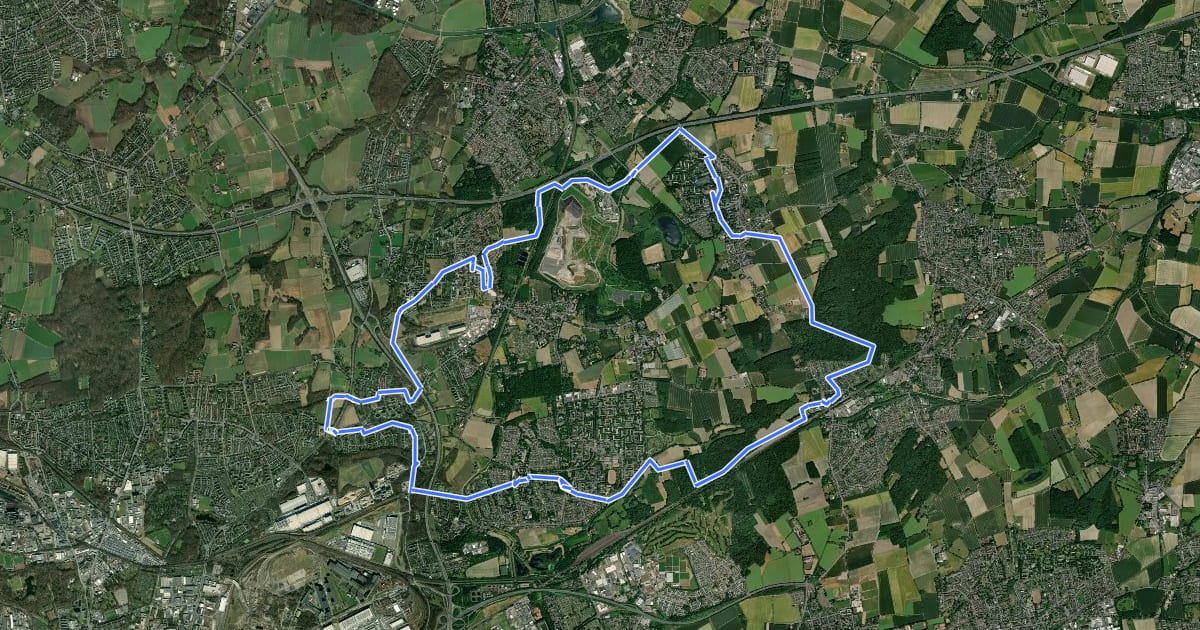 Маршрут Stadtbezirk-Scharnhorst-Rundtour на спутниковом снимке