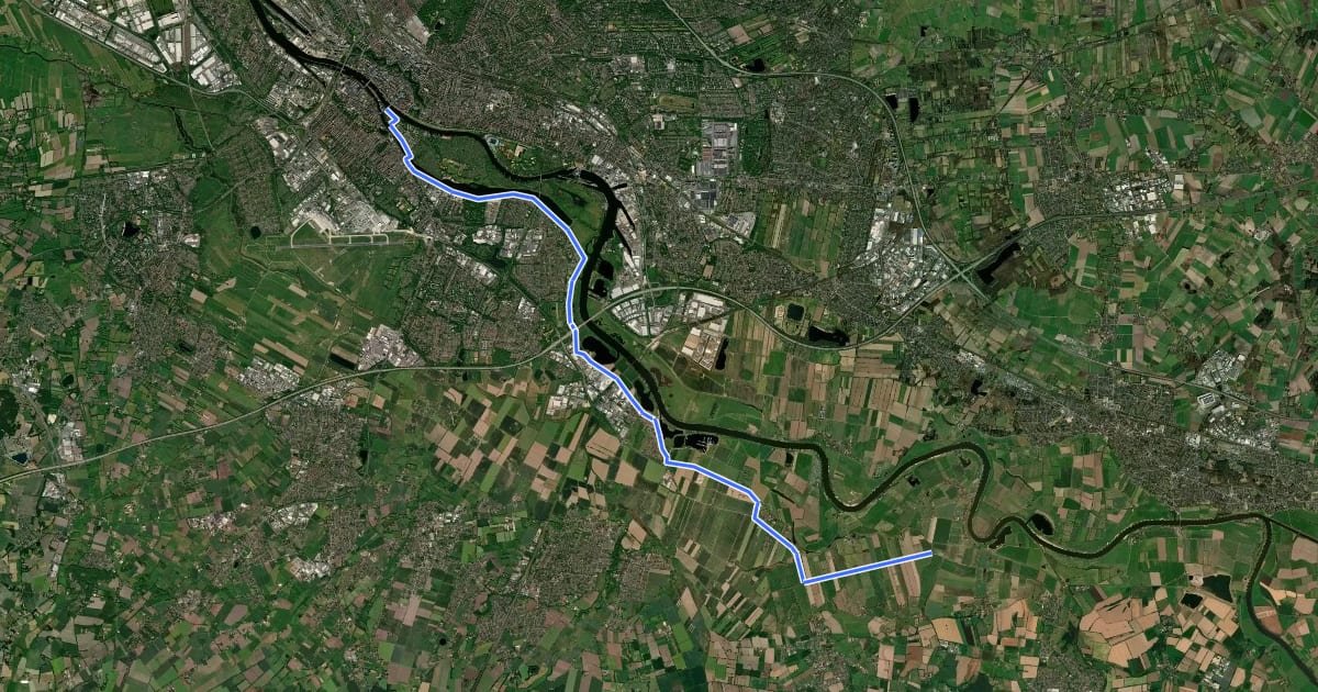 Маршрут StadtLandFluss на спутниковом снимке