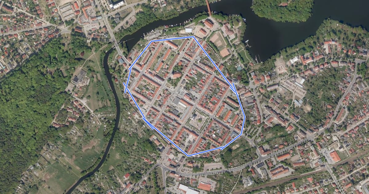 Маршрут Stadtmauerrundweg на спутниковом снимке