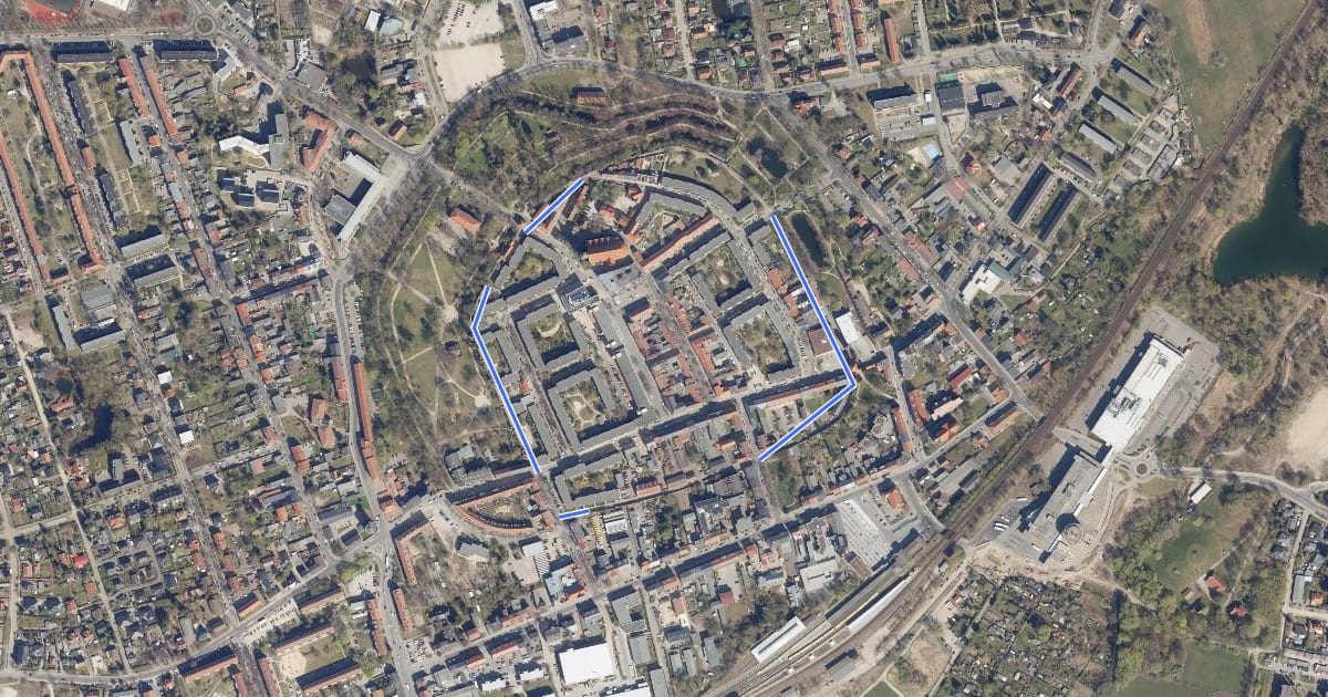 Маршрут Stadtmauerweg на спутниковом снимке