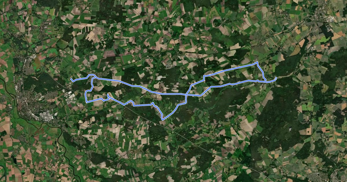Маршрут Stadtmusikanten Radweg на спутниковом снимке