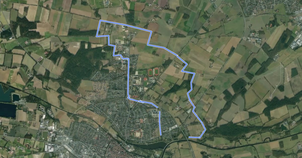 Маршрут Stadtrunde Warendorf на спутниковом снимке