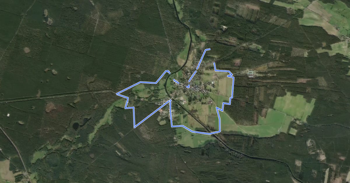 Маршрут Stadtrundwanderweg Märkisch Buchholz на спутниковом снимке