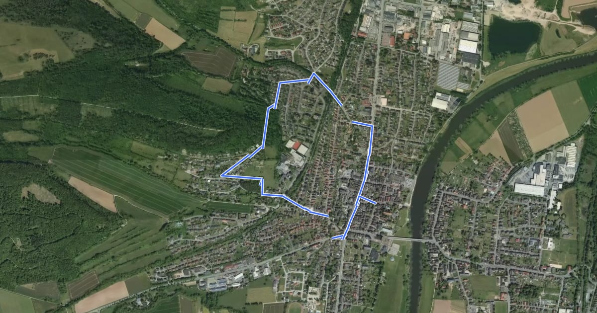 Маршрут Stadtspaziergang zum Kapellenberg на спутниковом снимке