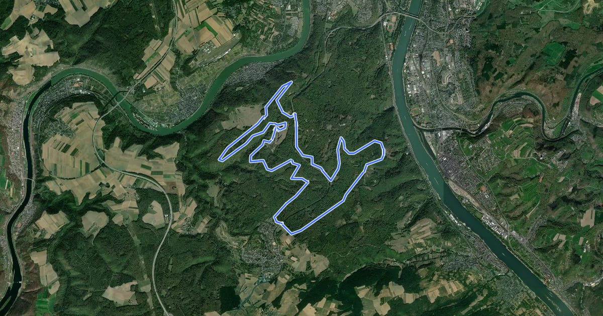 Маршрут Stadtwald-Runde на спутниковом снимке