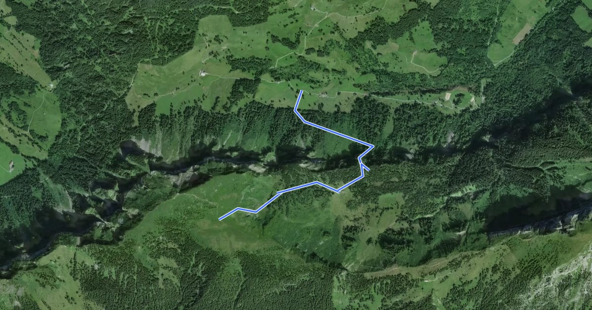 Маршрут Stafel - Oberalp - 1805 на спутниковом снимке