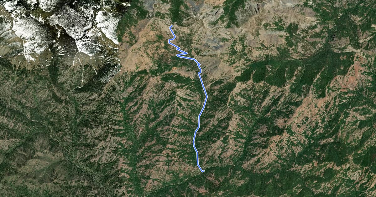 Маршрут Stafford Creek Trail на спутниковом снимке