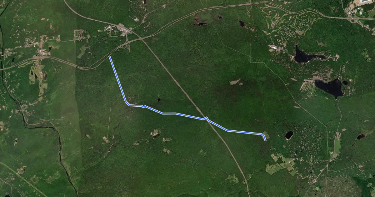 Маршрут Stage Trail на спутниковом снимке