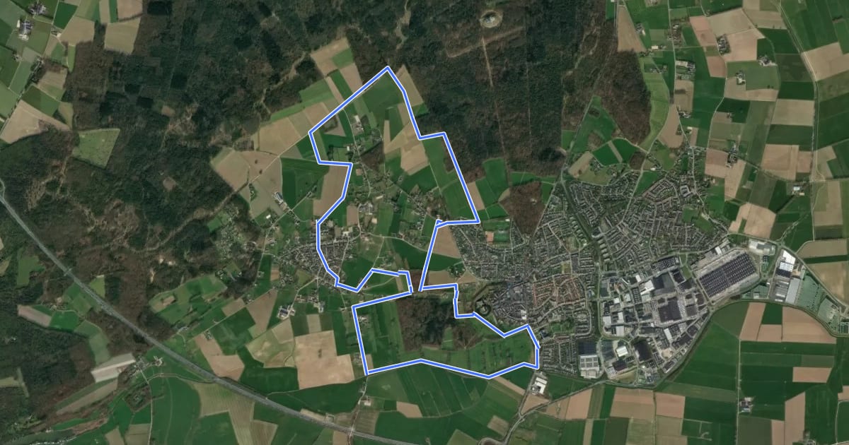 Маршрут Staickheimerpad Verkort Oost на спутниковом снимке