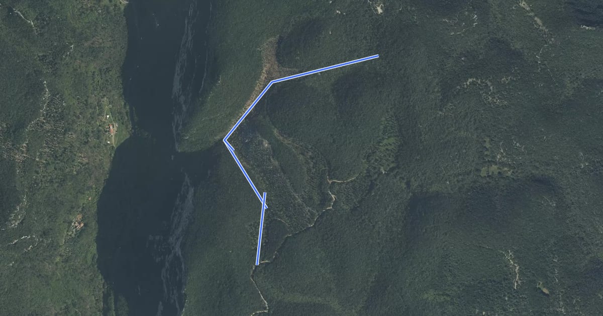 Маршрут Stalitto Trail на спутниковом снимке