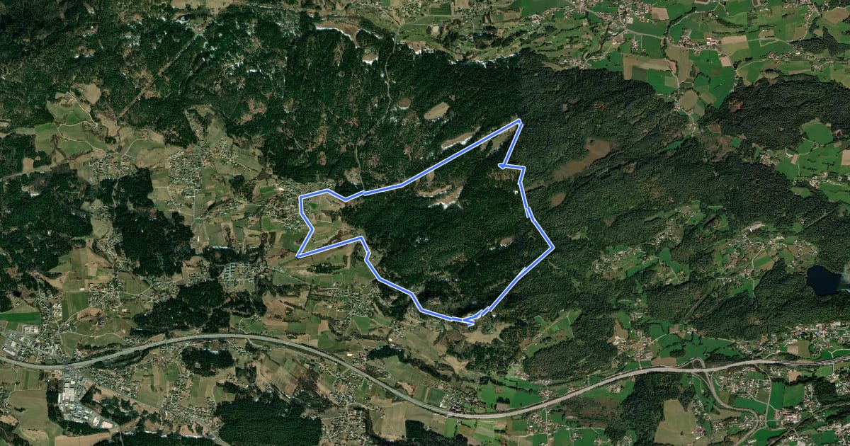 Маршрут Stallhofen - Sternberg - Hohenwart на спутниковом снимке