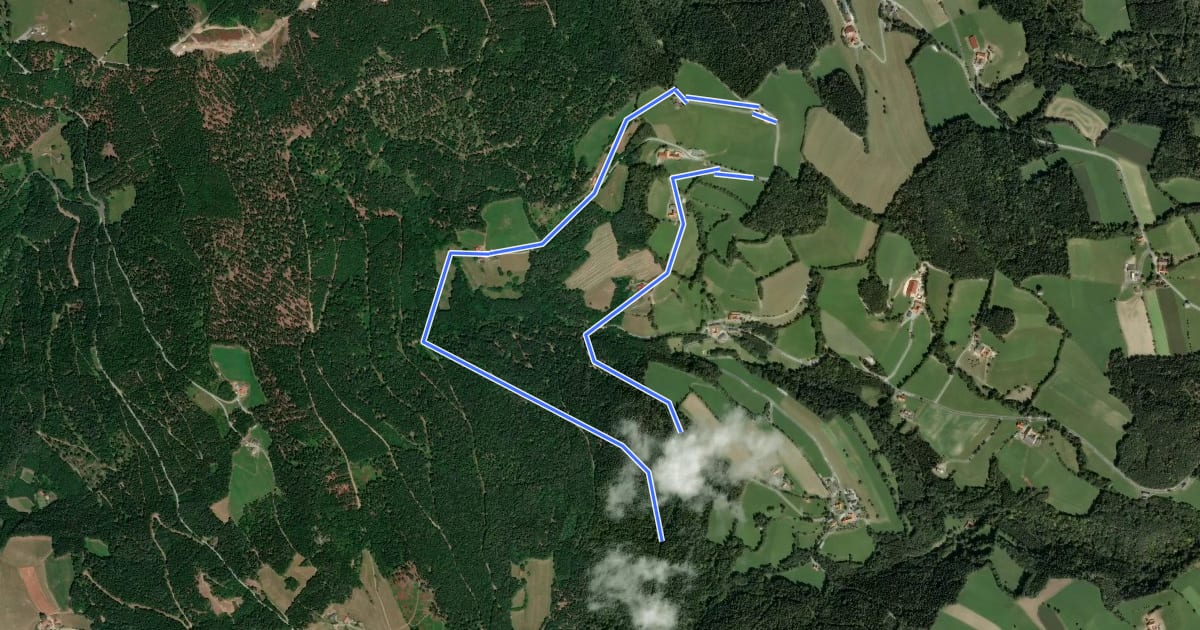 Маршрут Stambach Weg 14 на спутниковом снимке