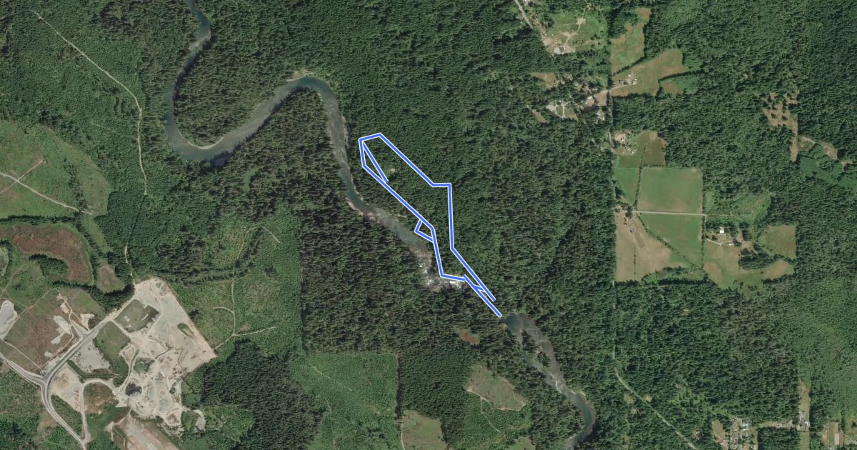 Маршрут Stamp River Park Trail на спутниковом снимке
