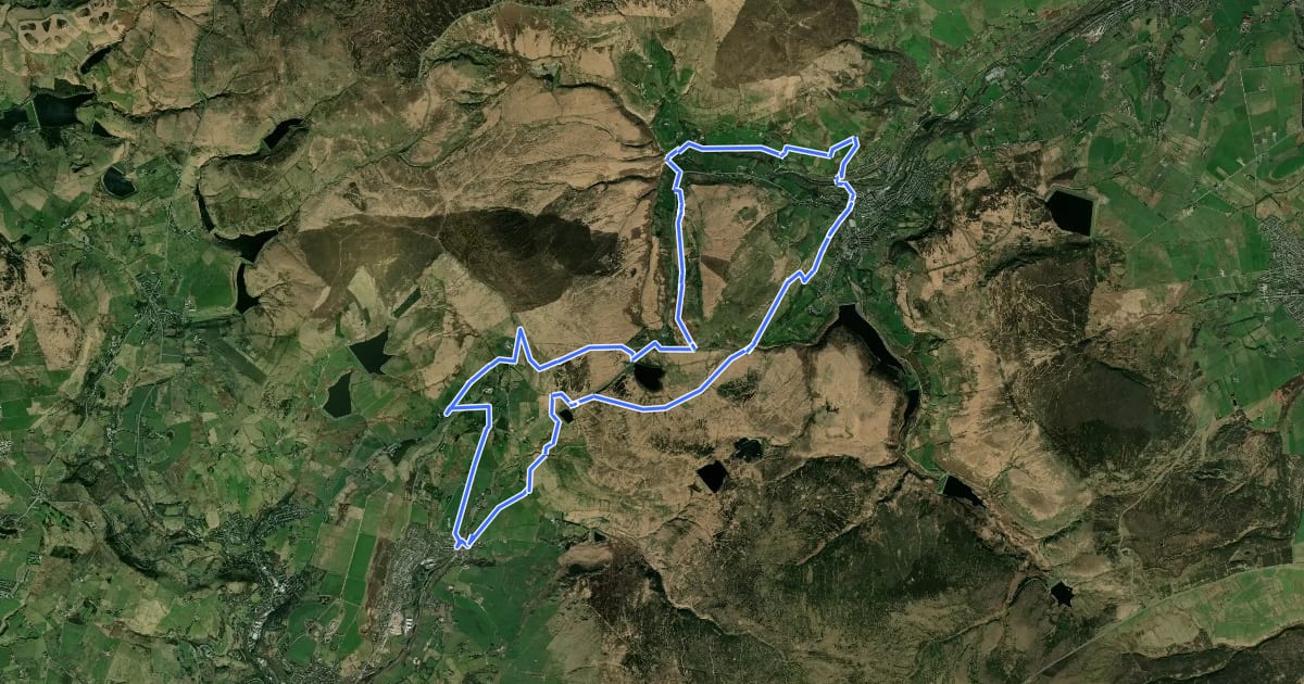 Маршрут Standedge Trail на спутниковом снимке