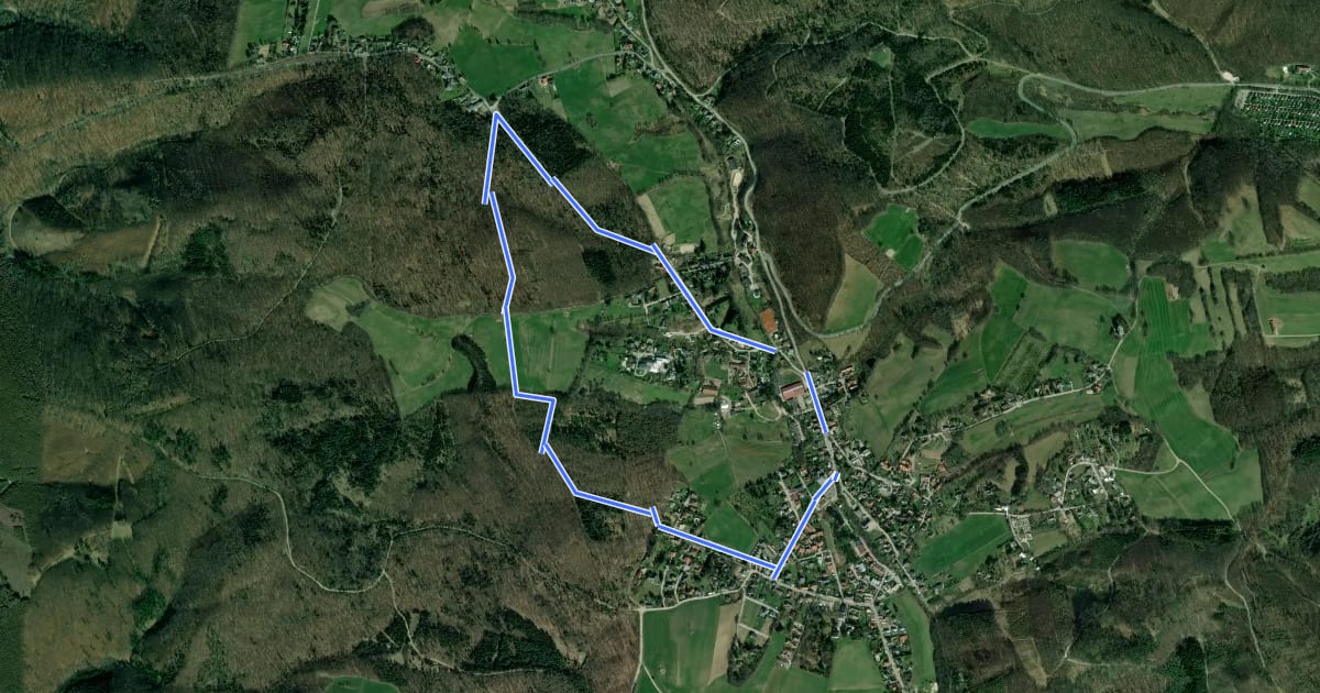 Маршрут Stangau Rundwanderweg 2 на спутниковом снимке