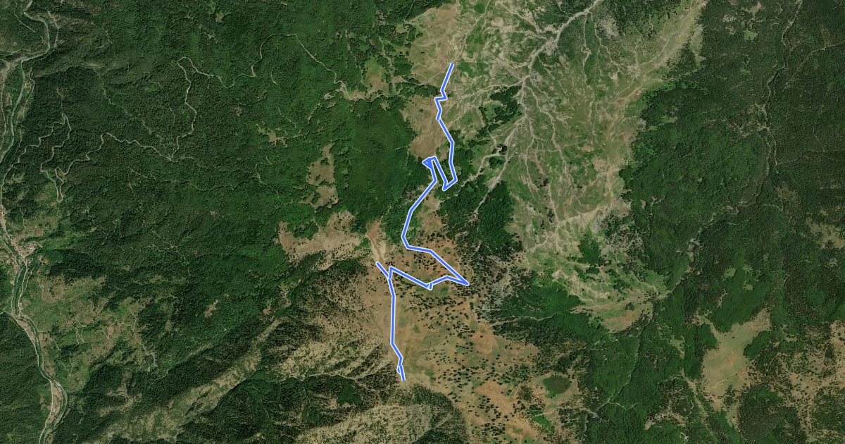 Маршрут Stani Tiza - Avgo Trail на спутниковом снимке