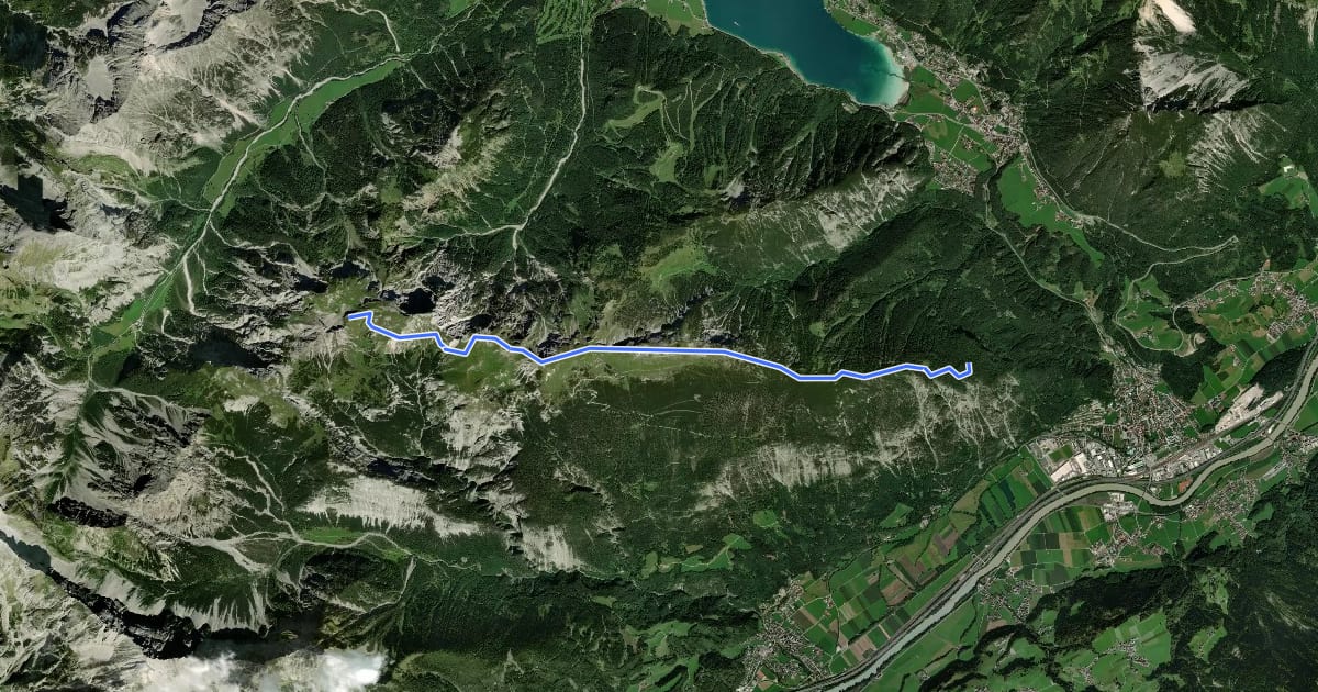 Маршрут Stanser Joch Kamm на спутниковом снимке
