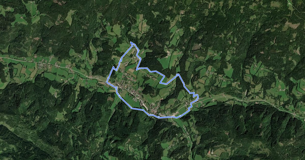 Маршрут Stanzer Sonnenweg на спутниковом снимке