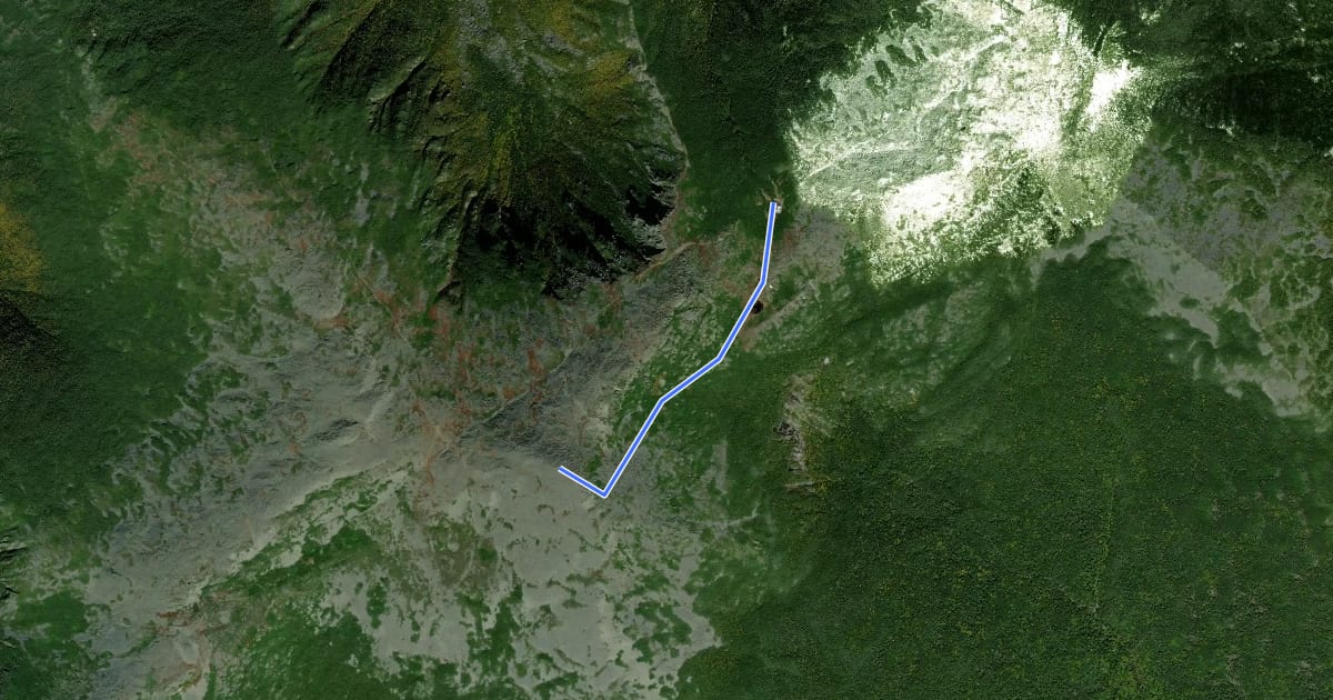 Маршрут Star Lake Trail на спутниковом снимке