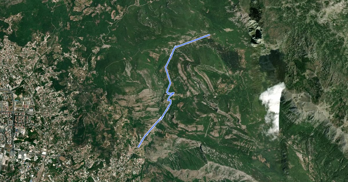 Маршрут Stari bar - Baltina на спутниковом снимке