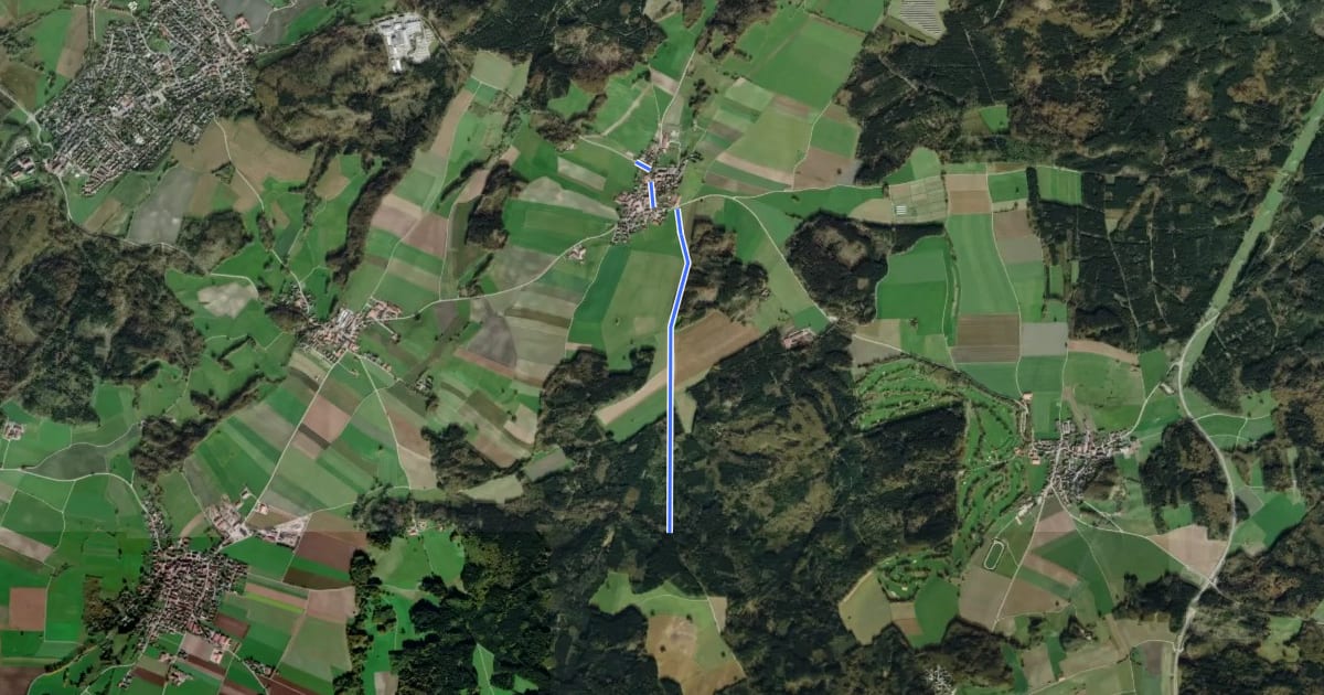 Маршрут Starnberg - Seefeld на спутниковом снимке
