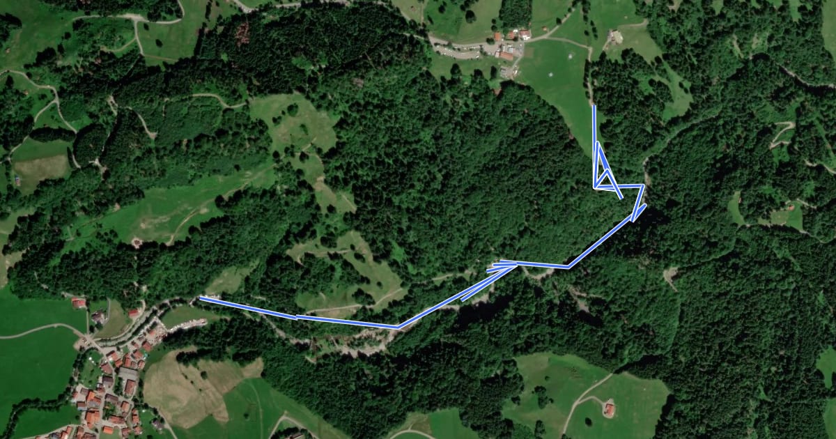 Маршрут Starzlachklamm Wanderweg на спутниковом снимке