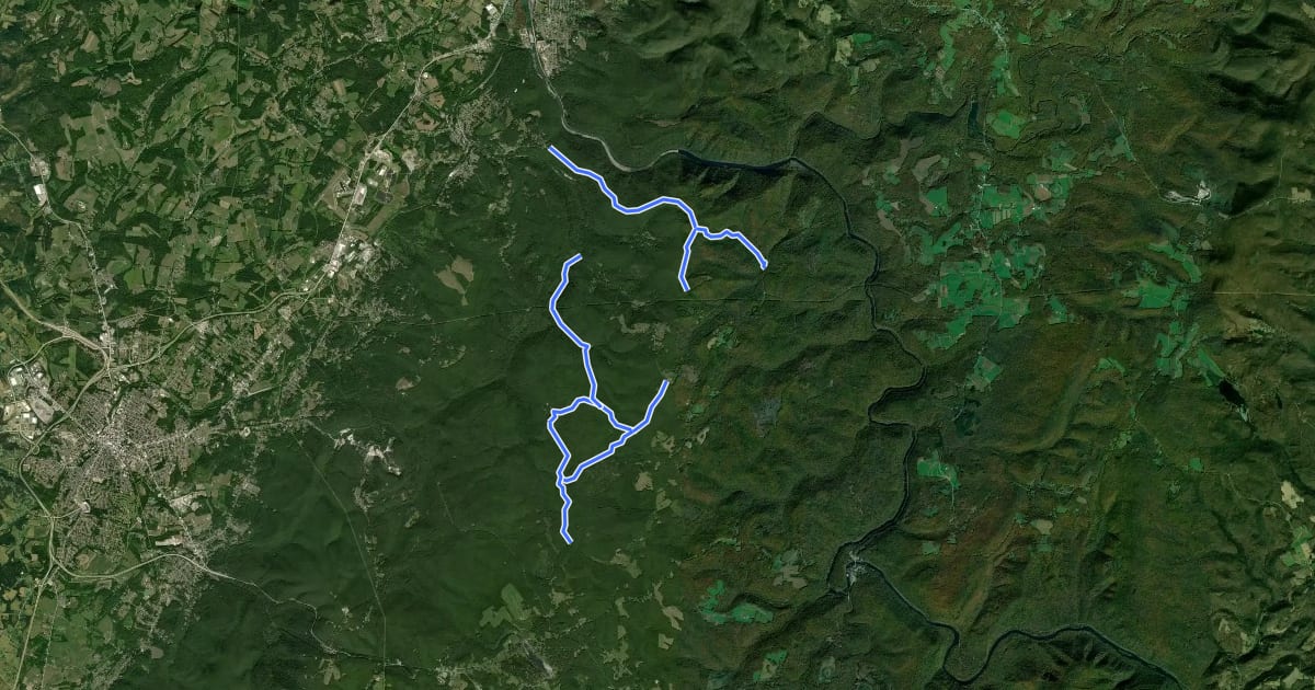 Маршрут State Game lands 51 на спутниковом снимке
