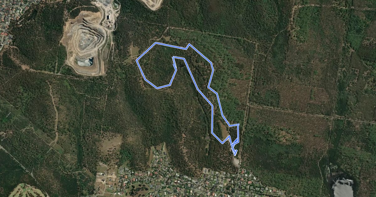 Маршрут State MTB Course на спутниковом снимке