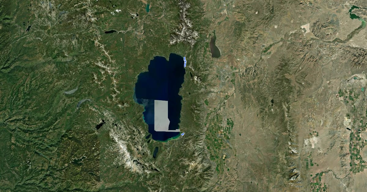 Маршрут Stateline to Stateline Bikeway (Proposed) на спутниковом снимке