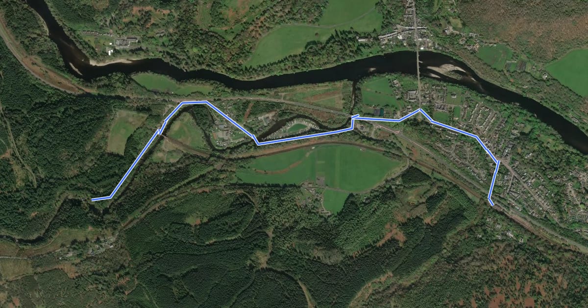 Маршрут Station to the Hermitage на спутниковом снимке