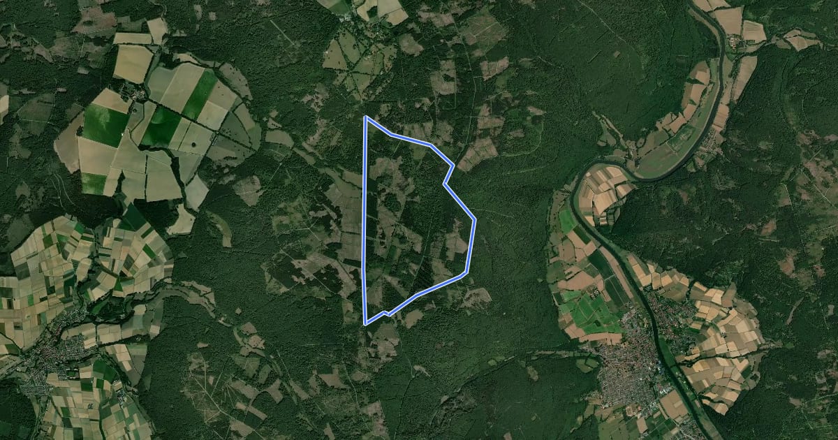 Маршрут Staufenberg-Runde на спутниковом снимке