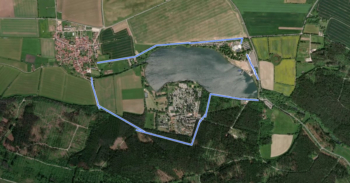 Маршрут Stausee-Rundweg на спутниковом снимке