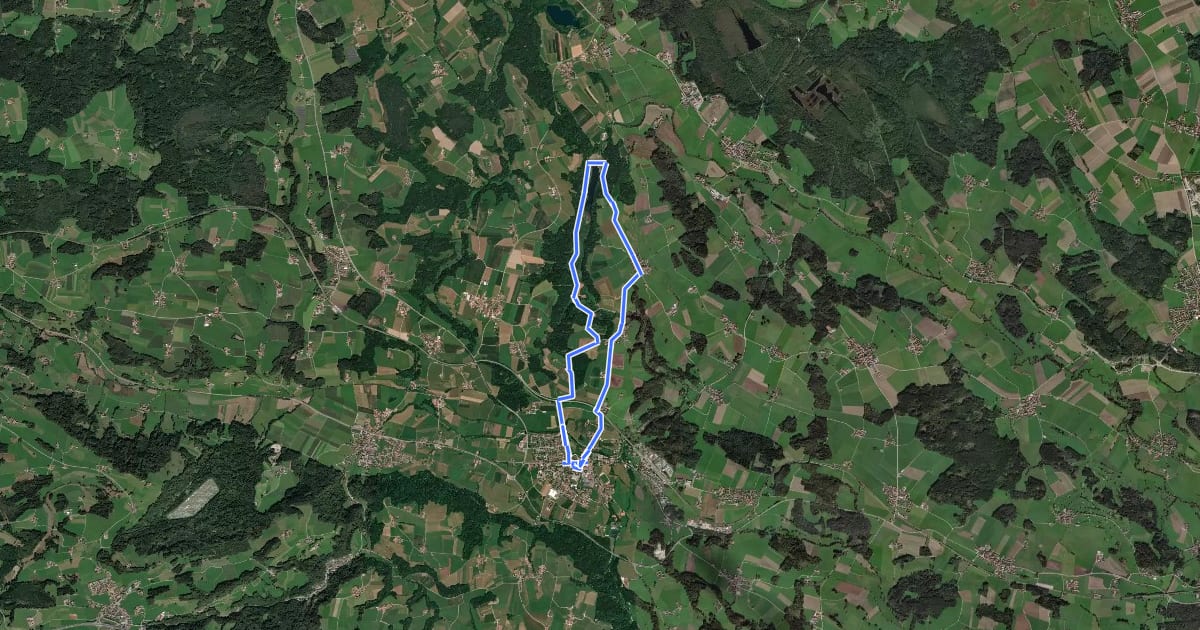Маршрут Stausee-Weg Nr. 8 на спутниковом снимке