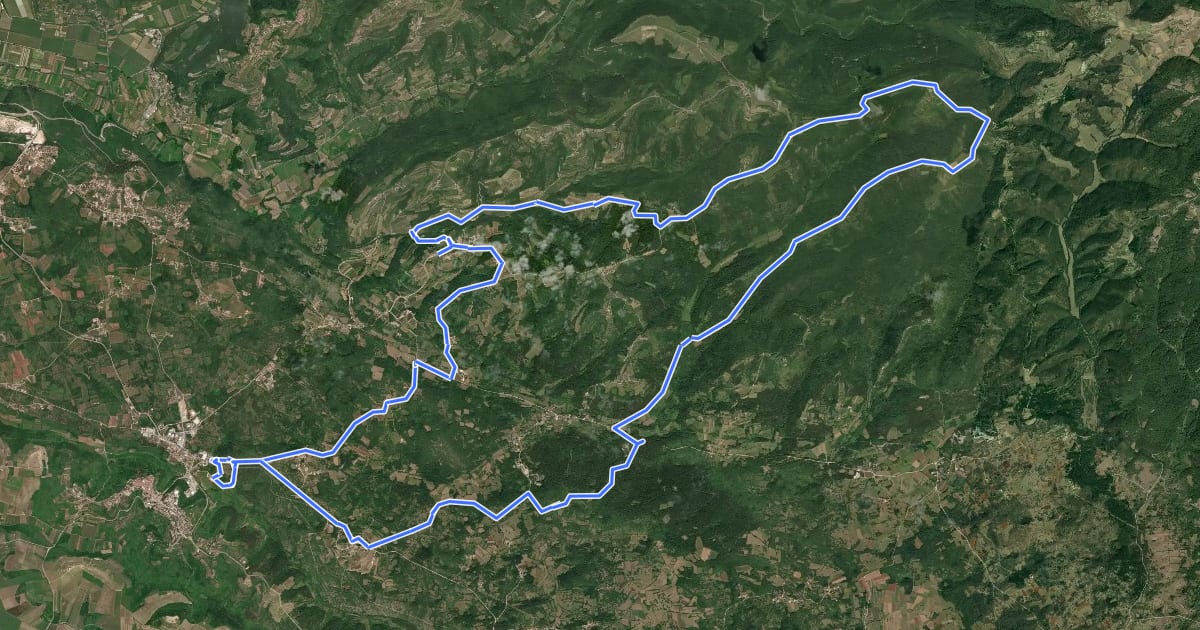 Маршрут Staza momjanskog muškata на спутниковом снимке