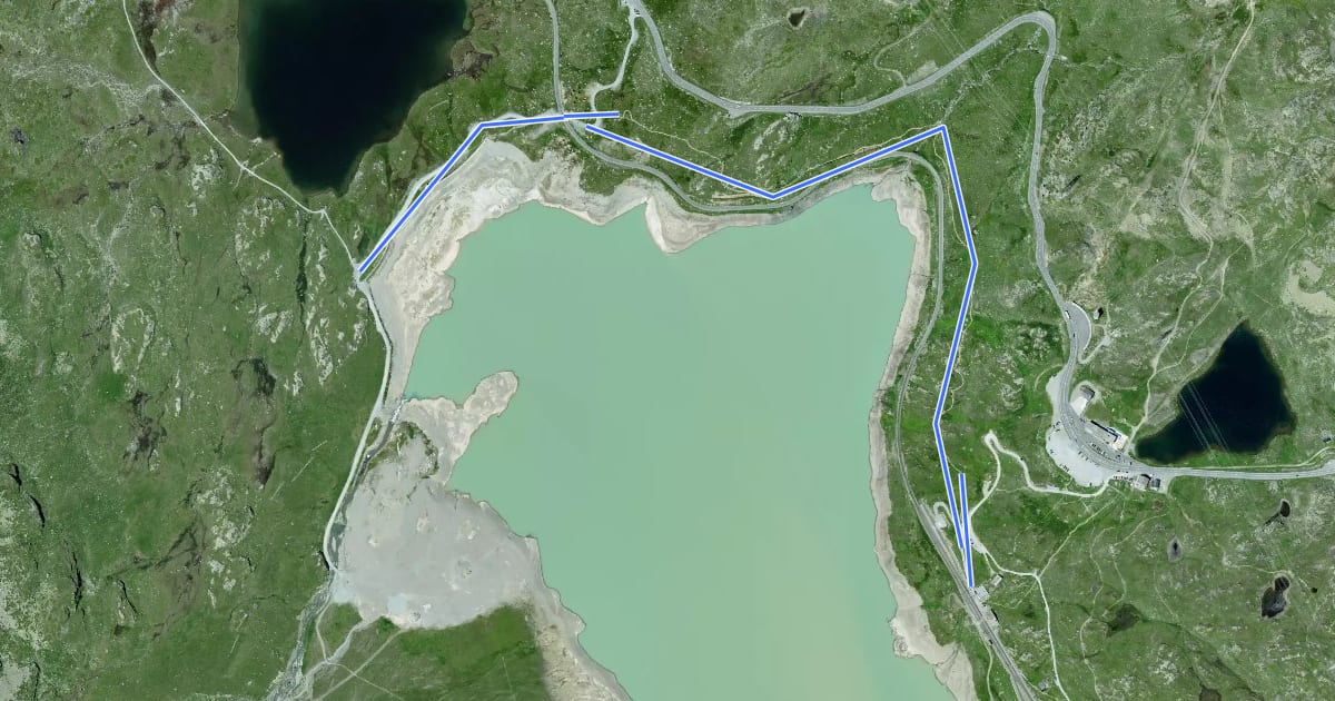 Маршрут Stazione Ospizio Bernina-Spartiaque на спутниковом снимке