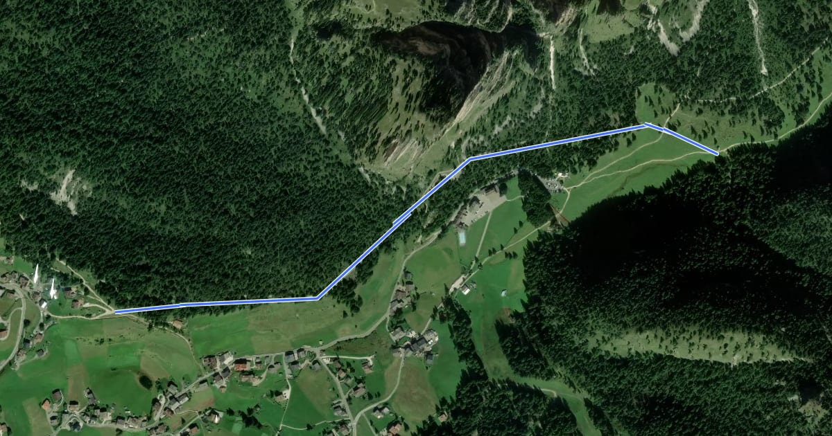 Маршрут Stazions de Val - Kreuzweg на спутниковом снимке