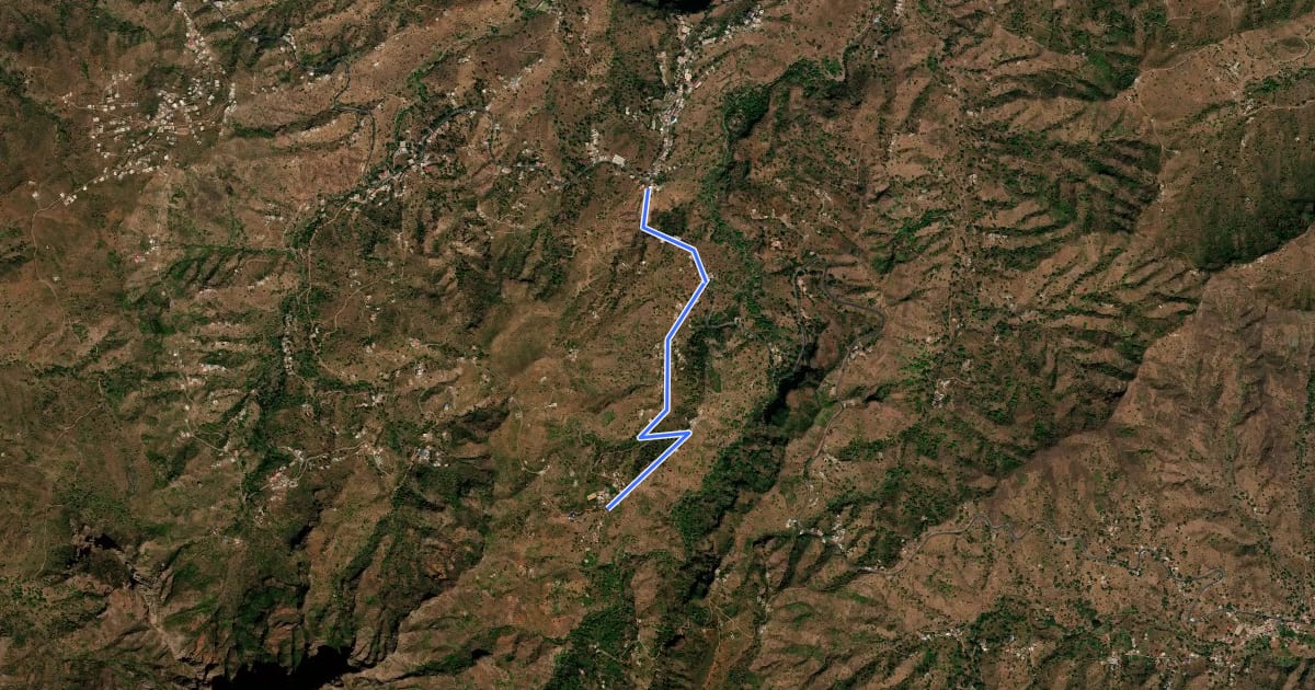 Маршрут STC11 Stantiago Trails на спутниковом снимке
