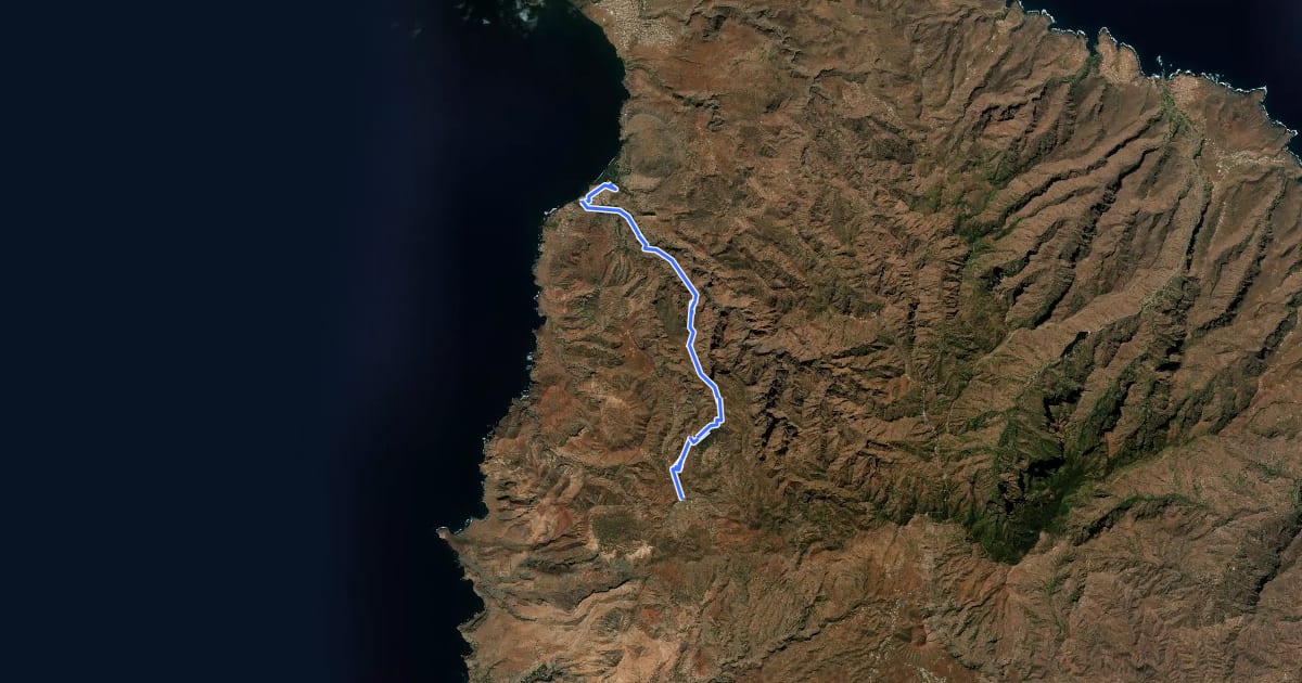 Маршрут STC12 Santiago Trails на спутниковом снимке