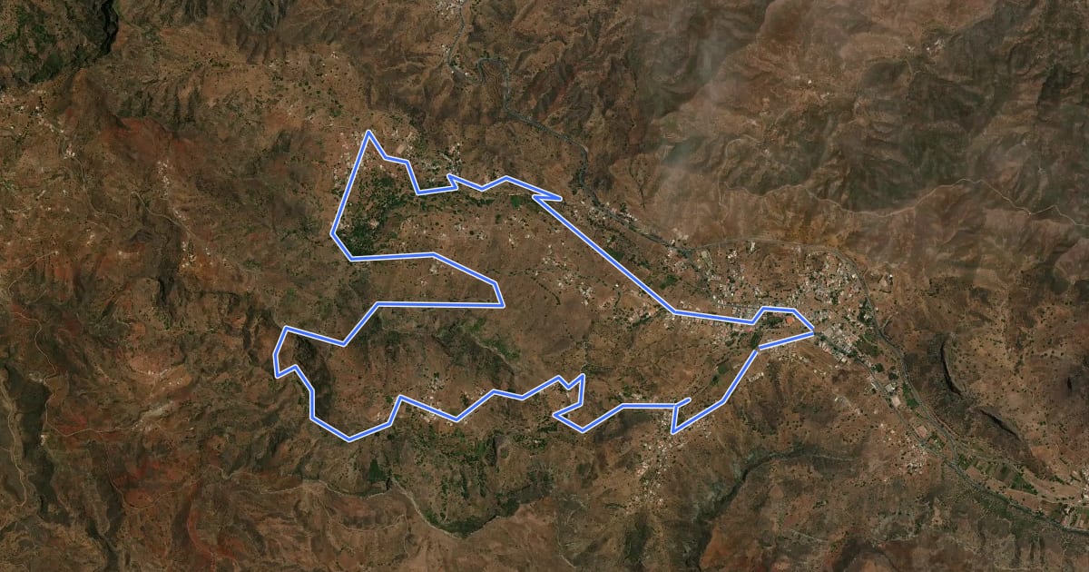Маршрут STC13 Santiago Trails на спутниковом снимке