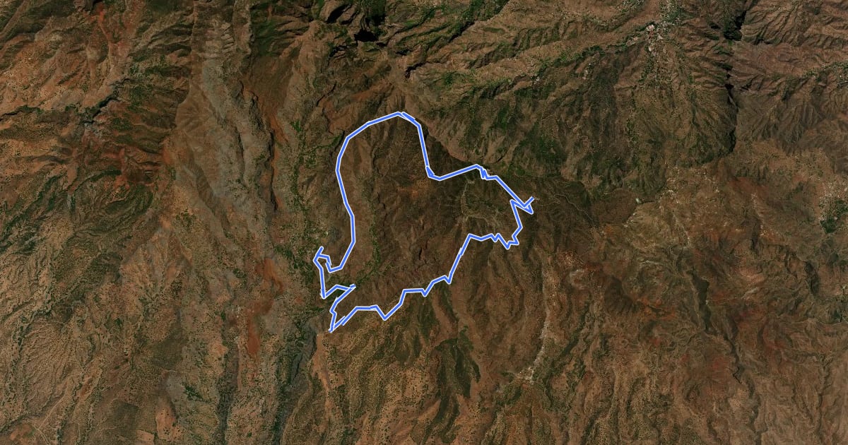 Маршрут STC14 Santiago Trails на спутниковом снимке