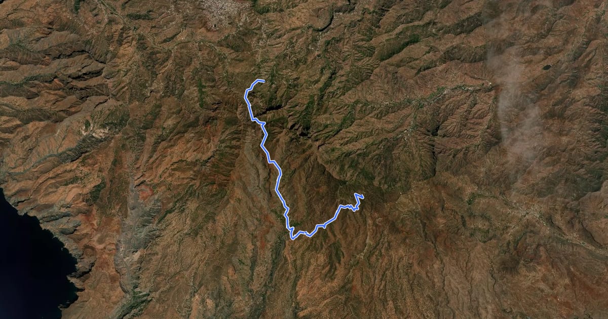 Маршрут STC15 Santiago Trails на спутниковом снимке