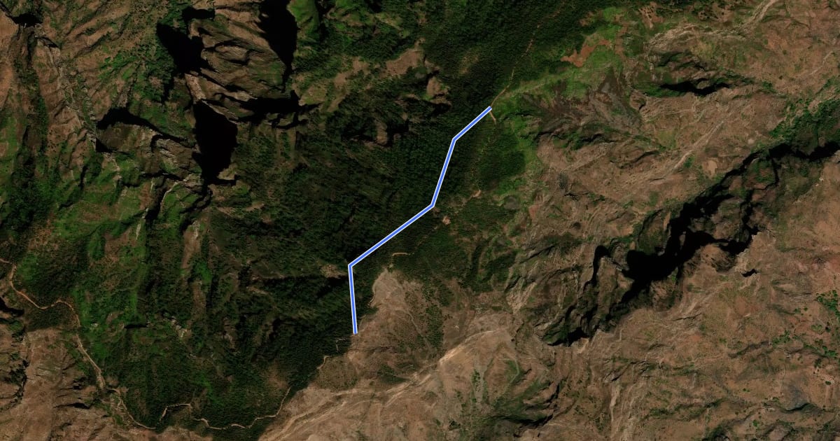 Маршрут STC19 Santiago Trails на спутниковом снимке