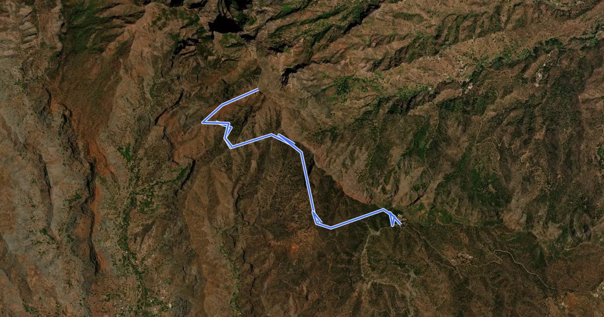 Маршрут STC2 Santiago Trails на спутниковом снимке