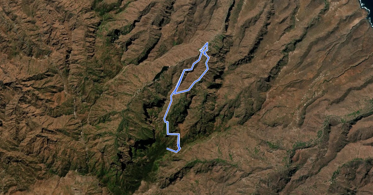 Маршрут STC21 Santiago Trails на спутниковом снимке