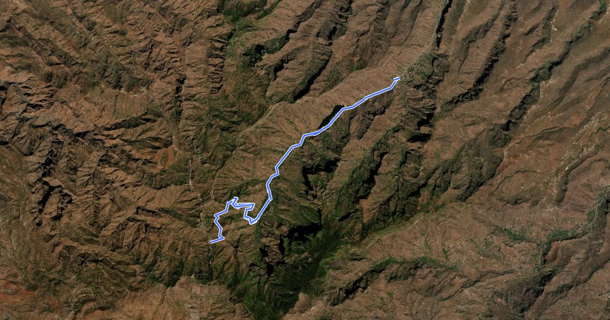 Маршрут STC22 Santiago Trails на спутниковом снимке