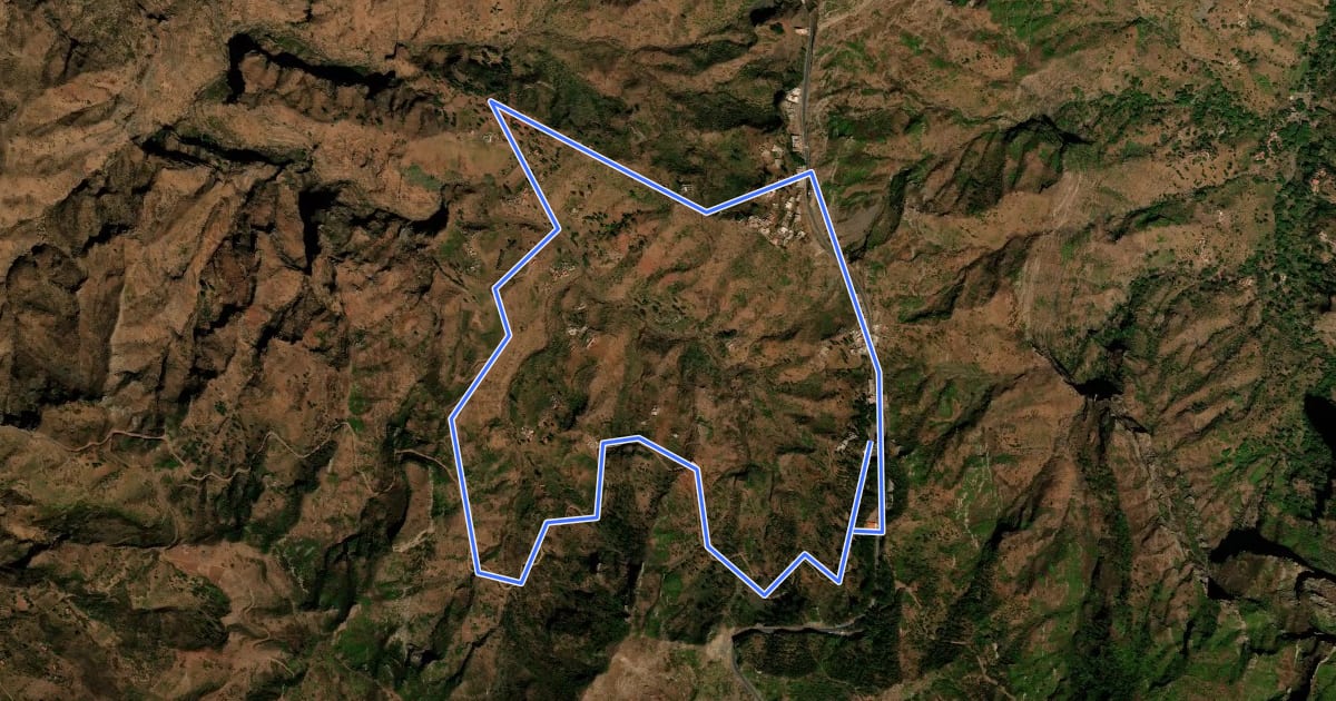 Маршрут STC25 Santiago Trails на спутниковом снимке