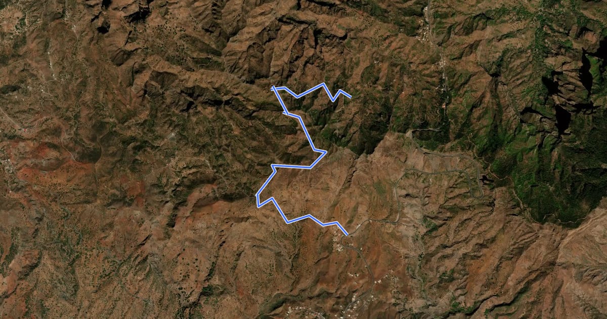 Маршрут STC27 Santiago Trails на спутниковом снимке