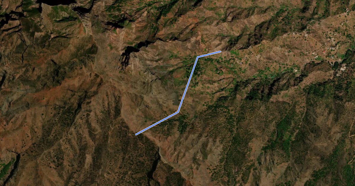 Маршрут STC6 Santiago Trails на спутниковом снимке
