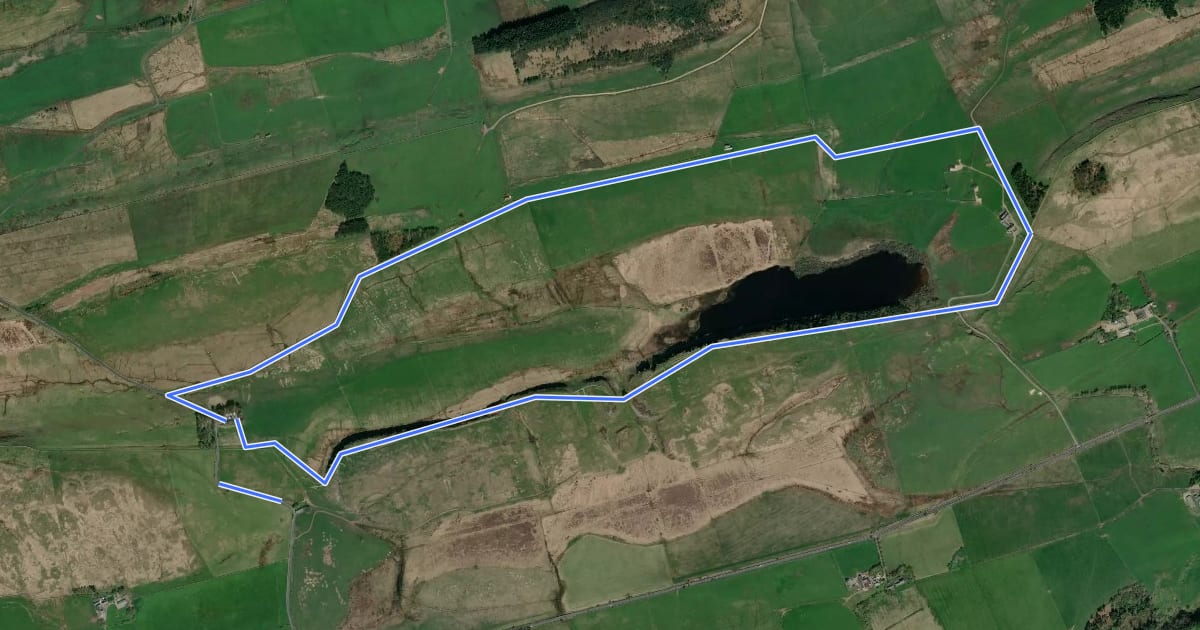Маршрут Steel Rigg & Hadrians Wall Walk на спутниковом снимке