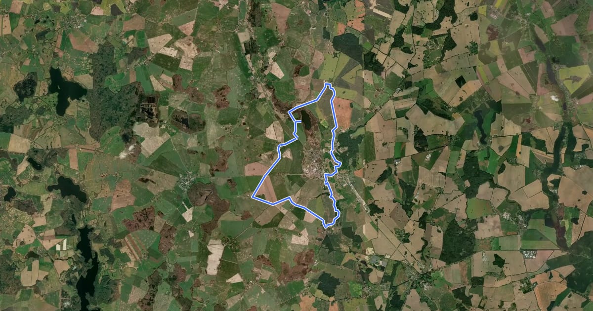 Маршрут Steenborg Wanderweg на спутниковом снимке